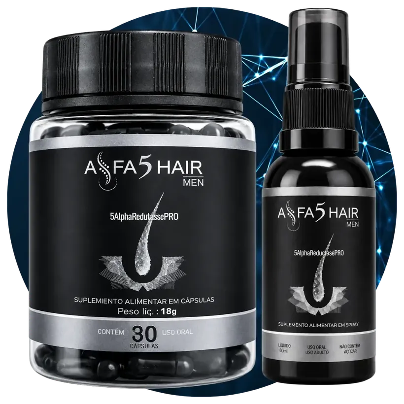 Cápsulas e Spray Acelerador Alfa5Hair